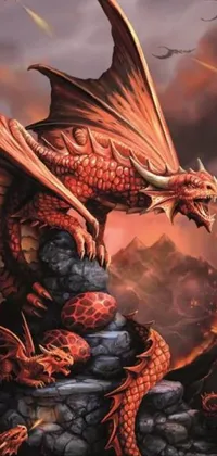 Mythical Creature Dragon Cg Artwork Live Wallpaper