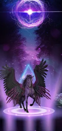 Mythical Creature Light Purple Live Wallpaper