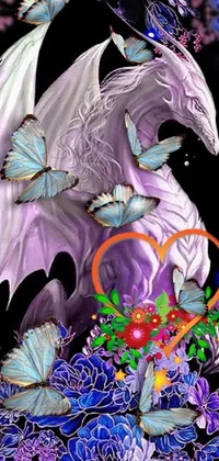 Mythical Creature Pollinator Purple Live Wallpaper