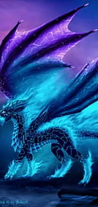 Mythical Creature Purple Cg Artwork Live Wallpaper