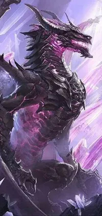 Mythical Creature Purple Dragon Live Wallpaper