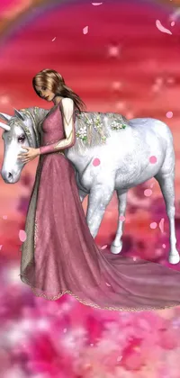 Mythical Creature Purple Horse Live Wallpaper