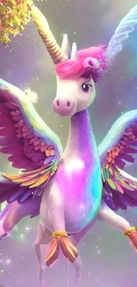Mythical Creature Purple Organism Live Wallpaper