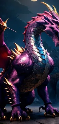 Mythical Creature Purple Organism Live Wallpaper