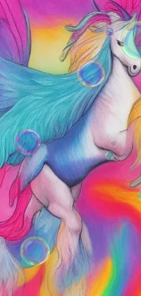 Mythical Creature Unicorn Paint Live Wallpaper