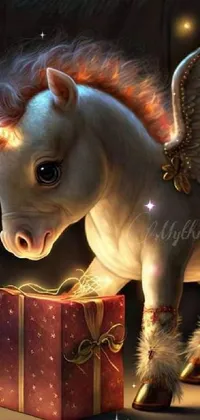 Mythical Creature Unicorn Pink Live Wallpaper