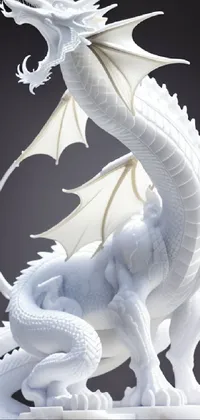 Mythical Creature White Sculpture Live Wallpaper
