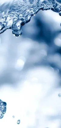 This live wallpaper features stunning close-up shots of water bubbles set against a crisp white background