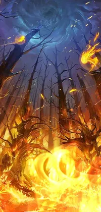 Nature Amber Fire Live Wallpaper