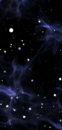 This live wallpaper for your phone features an incredible rendering of stars in the sky with a cosmic background