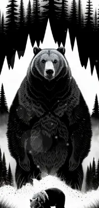 Black deals bear wallpaper