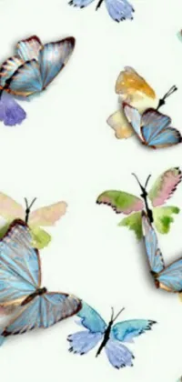 Introducing the Butterfly Live Wallpaper, a colorful and exquisite digital art display for your phone