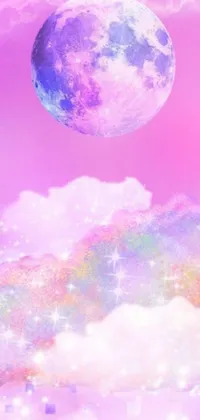 Nature Cloud Pink Live Wallpaper