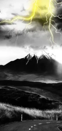 Revitalize your phone's screen with the electric vibes of this black and white live wallpaper