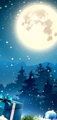 This live wallpaper is the perfect addition to your iPhone 15, featuring a charming Christmas scene with presents in the snow