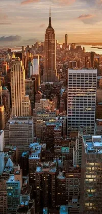 Transform your phone's home screen into a mesmerizing view of a buzzing metropolitan skyline shadowed by a concrete jungle with this extraordinary live wallpaper