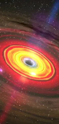 Transform your phone's home screen with the mesmerizing 'Black Hole Galaxy' live wallpaper