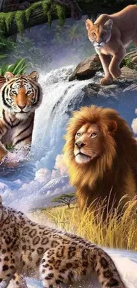 Nature Felidae Bengal Tiger Live Wallpaper