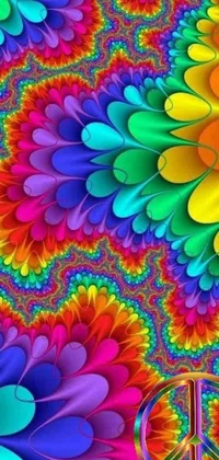 Immerse yourself in a stunningly colorful live wallpaper with a trippy psychedlic touch that draws inspiration from Fractal Feathers and Lisa Frank trends on Pixabay