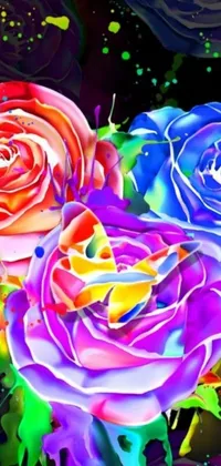 Looking for a vibrant and colorful live wallpaper for your phone? Look no further than this stunning piece by a renowned digital painter