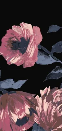 Transform your phone's screen with this stunning pink floral live wallpaper designed by a digital artist