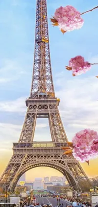 This stunning phone live wallpaper showcases the iconic Eiffel Tower in beautiful detail