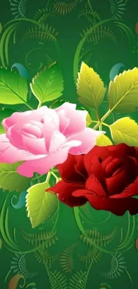Brighten up your phone's screen with this colorful and detailed rose live wallpaper