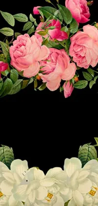 Looking for an eye-catching and captivating phone live wallpaper? Look no further than this stunning design featuring a gorgeous flower border