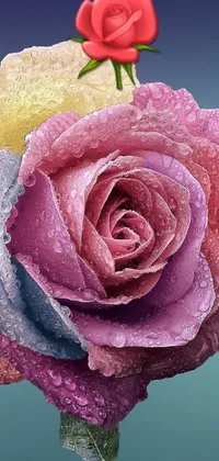 Get lost in the exquisite beauty of a photorealistic painted flower on your phone with this live wallpaper