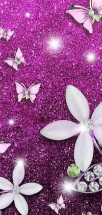 Add a touch of elegance to your phone with this stunning glitter live wallpaper