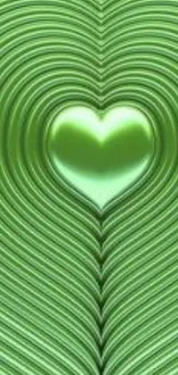 Looking for an enchanting phone live wallpaper? Check out this mesmerizing design that features a vibrant green heart against a matching green backdrop