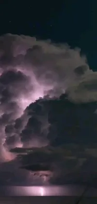 Experience the might of nature with this thunderstorm live wallpaper
