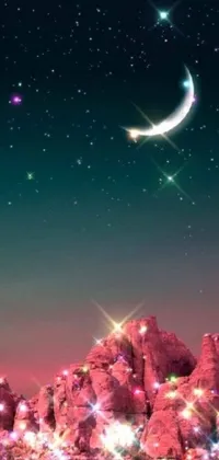 This live wallpaper brings the fantastical world of magical realism to your phone screen