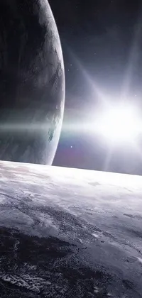 This live wallpaper features a breathtaking view of the earth from outer space