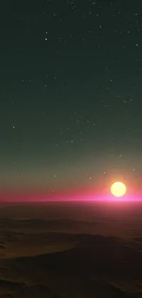 This live phone wallpaper brings the serene beauty of a mountaintop sunset to your screen