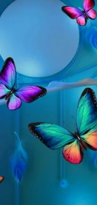 Transform your phone screen into a colorful and mesmerizing display with this Butterfly Live Wallpaper