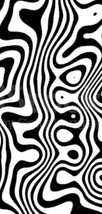 Add some flair to your phone with this mesmerizing black and white abstract pattern live wallpaper