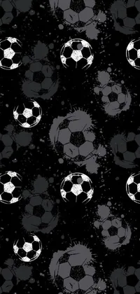 Add some energy to your phone screen with this stunning live wallpaper! Featuring a multitude of colorful soccer balls bouncing and spinning around a black background, this vector art design is certain to delight sports enthusiasts and anyone who loves dynamic and vibrant phone displays