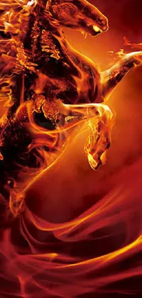 This horse live wallpaper will transform your phone into a fiery masterpiece