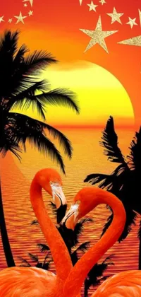 Introducing a stunning live wallpaper for your phone that captures the essence of romance and tropical paradise