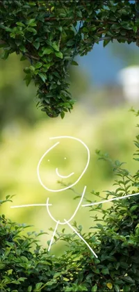This live wallpaper features a captivating drawing of a person standing in the midst of a tree