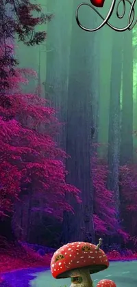 Experience the beauty of nature on your phone with this lush forest live wallpaper