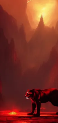 Nature Red Mountain Live Wallpaper