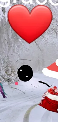 Get lost in the winter wonderland of this Live Wallpaper