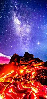 Transform your phone's home screen with an awe-inspiring live wallpaper capturing the magnificent beauty of the night sky