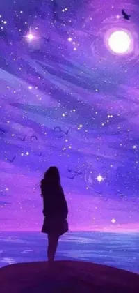 Nature Sky Purple Live Wallpaper