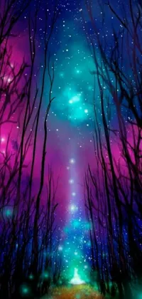 Nature Sky Purple Live Wallpaper