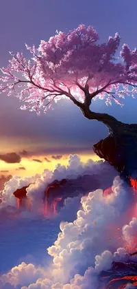 Nature Tree Cloud Live Wallpaper