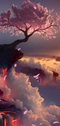 Nature Tree Cloud Live Wallpaper