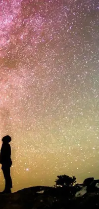 This live wallpaper features a stunning night sky full of twinkling stars